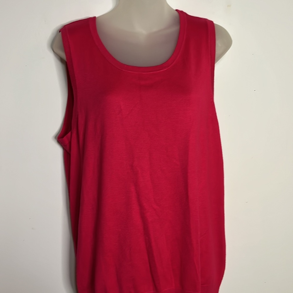 Covington Pink Sleeveless Knit Shell Sweater XL